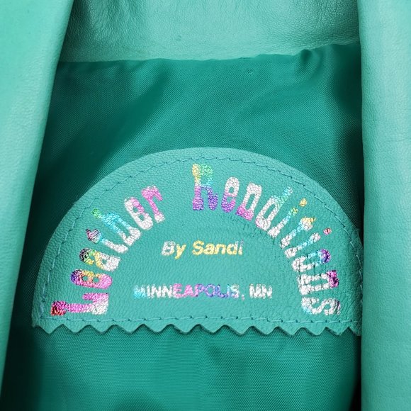 Leather Renditions by Sandi Jacket Blazer Women's Small Lined Soft Light Green - Picture 11 of 11